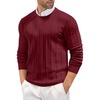 image:imageCOOFANDY Mens Crew Neck Sweater Long Sleeve Ribbed Knit Dress Sweaters Casual Slim Fit PulloverWine Red