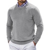 image:imageCOOFANDY Mens Crewneck Sweater Pullover Knit Sweater Lightweight Sweaters with Ribbing EdgeLight Gray