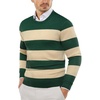 Green/Apricot Stripe
