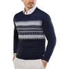 Navy Blue/Grey White Jacquard