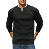 image:imageCOOFANDY Mens Knit Henley Sweater Long Sleeve Button Down Fall Sweaters and PulloversBlack