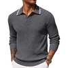 Dark Grey White Striped