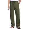 image:imageCOOFANDY Mens Linen Pants Casual Beach Summer Pant Elastic Waist Drawstring Lightweight TrousersArmy Green
