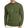 image:imageCOOFANDY Mens Mock Turtleneck Ribbed Knit Pullover Sweater Casual Lightweight Slim fit Dress Sweater TeeArmy Green