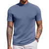 image:imageCOOFANDY Mens Mock Turtleneck Short Sleeve Casual Stretch SweaterDark Blue