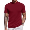 image:imageCOOFANDY Mens Mock Turtleneck Short Sleeve Casual Stretch SweaterWine Red