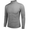 image:imageCOOFANDY Mens Mock Turtleneck Slim Fit Pullover Sweater Casual Basic Knitted Thermal SweatersGrey