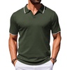 image:imageCOOFANDY Mens Polo Shirts Short Sleeve Casual Knit Polo Shirt Vintage Golf T Shirts Old Money TopsArmy Green