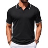 image:imageCOOFANDY Mens Polo Shirts Short Sleeve Casual Knit Polo Shirt Vintage Golf T Shirts Old Money TopsBlack