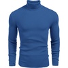 image:imageCOOFANDY Mens Ribbed Slim Fit Knitted Pullover Casual Turtleneck SweaterCornflower Blue