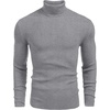 image:imageCOOFANDY Mens Ribbed Slim Fit Knitted Pullover Casual Turtleneck SweaterMedium Grey