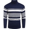 Navy Blue/White Stripes