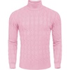 image:imageCOOFANDY Mens Slim Fit Turtleneck Sweater Casual Twisted Knitted Pullover SweatersLight Pink