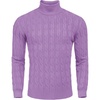 image:imageCOOFANDY Mens Slim Fit Turtleneck Sweater Casual Twisted Knitted Pullover SweatersLight Purple