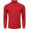 image:imageCOOFANDY Mens Slim Fit Turtleneck Sweater Casual Twisted Knitted Pullover SweatersRed