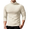 image:imageCOOFANDY Mens Slim Fit Turtleneck Sweater Long Sleeve Ribbed Turtle Neck Casual Lightweight Basic Pullover SweatersBeige