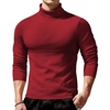 image:imageCOOFANDY Mens Slim Fit Turtleneck Sweater Long Sleeve Ribbed Turtle Neck Casual Lightweight Basic Pullover SweatersDark Red