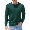 image:imageCOOFANDY Mens Sweater Crewneck Pullover Long Sleeve Lightweight Sweater Plain Knit Silm FitBright Green