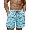 image:imageCOOFANDY Mens Swim Trunks 7 inch Bathing Suit with Mesh Liner Swim Shorts Board Short SwimsuitTurquoise Dolphin and Whale
