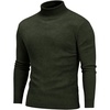 image:imageCOOFANDY Mens Turtleneck Sweater Long Sleeve Casual Ribbed Knitted High Neck Pullover SweatersArmy Green