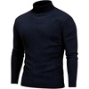 image:imageCOOFANDY Mens Turtleneck Sweater Long Sleeve Casual Ribbed Knitted High Neck Pullover SweatersBlue Purple