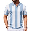 Light Blue - White Stripes