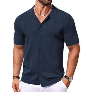 image:imageCOOFANDY Men Casual Button Down Shirts Short Sleeve Summer Beach Shirt Fashion Camp TopsNavy Blue