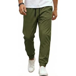 image:imageCOOFANDY Men Casual Joggers Pants Cotton Cargo Elastic Waist Chino Pants Twill Hiking Outdoor SweatpantsArmy Green
