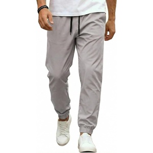 image:imageCOOFANDY Men Casual Joggers Pants Cotton Cargo Elastic Waist Chino Pants Twill Hiking Outdoor SweatpantsLight Grey