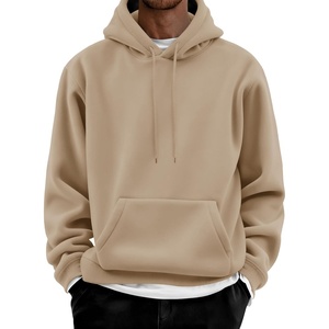 image:imageCOOFANDY Men Cotton Fleece Hooded Sweatshirt Casual Long Sleeve Hoodies Pullover Fashion Drawstring Hoodie with Kanga PocketKhaki
