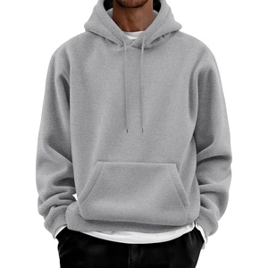 image:imageCOOFANDY Men Cotton Fleece Hooded Sweatshirt Casual Long Sleeve Hoodies Pullover Fashion Drawstring Hoodie with Kanga PocketLight Gray