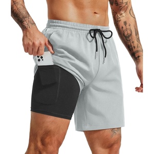 image:imageCOOFANDY Mens 7 Swim Trunks with Compression Liner Quick Dry 2 in 1 Bathing Suit Beach Swimwear Board Shorts with PocketsGray Green