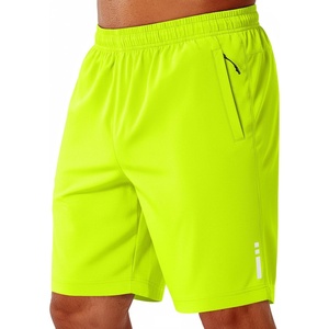 image:imageCOOFANDY Mens Athletic Running Shorts 7 9 Lightweight Quick Dry Drawstring Mesh Gym Shorts with Zipper PocketsFluorescent Green