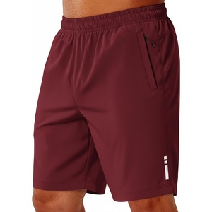 image:imageCOOFANDY Mens Athletic Running Shorts 7 9 Lightweight Quick Dry Drawstring Mesh Gym Shorts with Zipper PocketsWine Red