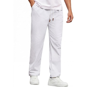 image:imageCOOFANDY Mens Casual Chino Pants Relaxed Fit Drawstring Elastic Waist Lightweight Pant Twill Pleated TrousersWhite