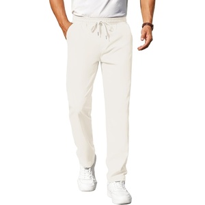 image:imageCOOFANDY Mens Casual Pants Elastic Waist Chino Pants Lightweight Drawstring Pants with PocketsOffwhite