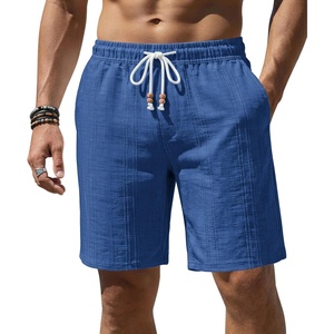 image:imageCOOFANDY Mens Casual Shorts 9 Summer Beach Shorts Drawstring Elastic Waist Shorts with PocketsDark Blue
