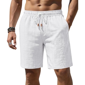 image:imageCOOFANDY Mens Casual Shorts 9 Summer Beach Shorts Drawstring Elastic Waist Shorts with PocketsWhite
