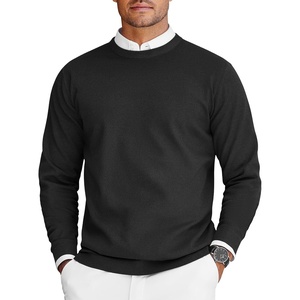 image:imageCOOFANDY Mens Crew Neck Sweaters Long Sleeve Lightweight Knit Dress Pullover SweatersBlack