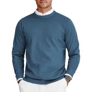 image:imageCOOFANDY Mens Crew Neck Sweaters Long Sleeve Lightweight Knit Dress Pullover SweatersBlue