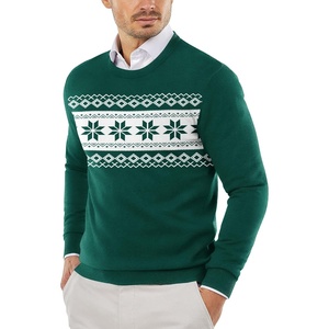 image:imageCOOFANDY Mens Crewneck Sweaters Long Sleeve Dress Knit Sweater Lightweight Slim Fit Pullover SweatersChristmas Green