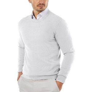 image:imageCOOFANDY Mens Crewneck Sweaters Long Sleeve Dress Knit Sweater Lightweight Slim Fit Pullover SweatersWhite