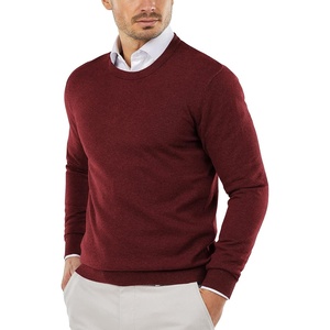 image:imageCOOFANDY Mens Crewneck Sweaters Long Sleeve Dress Knit Sweater Lightweight Slim Fit Pullover SweatersWine Red