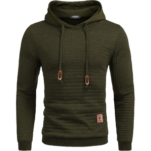 image:imageCOOFANDY Mens Hooded Sweatshirt Casual Long Sleeve Drawstring Waffle Knit Pullover HoodiesArmy Green