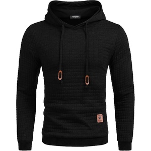 image:imageCOOFANDY Mens Hooded Sweatshirt Casual Long Sleeve Drawstring Waffle Knit Pullover HoodiesBlack