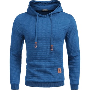 image:imageCOOFANDY Mens Hooded Sweatshirt Casual Long Sleeve Drawstring Waffle Knit Pullover HoodiesBlue