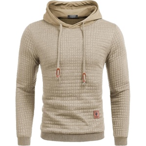 image:imageCOOFANDY Mens Hooded Sweatshirt Casual Long Sleeve Drawstring Waffle Knit Pullover HoodiesKhaki
