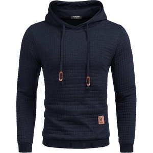 image:imageCOOFANDY Mens Hooded Sweatshirt Casual Long Sleeve Drawstring Waffle Knit Pullover HoodiesNavy Blue