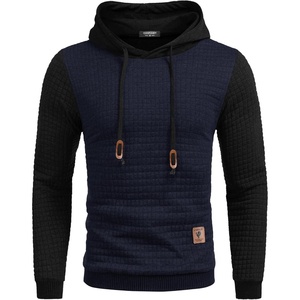 image:imageCOOFANDY Mens Hooded Sweatshirt Casual Long Sleeve Drawstring Waffle Knit Pullover HoodiesNavyBlack P10