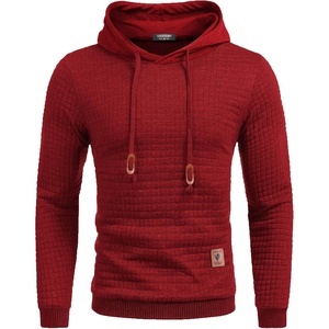 image:imageCOOFANDY Mens Hooded Sweatshirt Casual Long Sleeve Drawstring Waffle Knit Pullover HoodiesRed